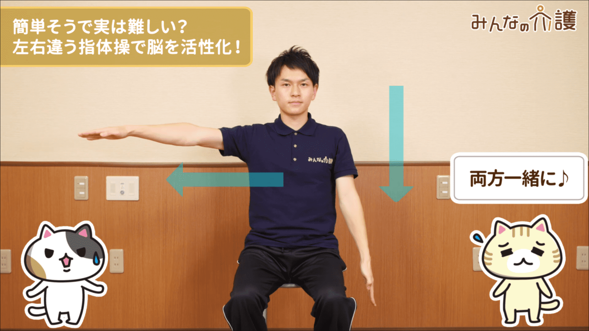 左右同時に動かしているイメージ