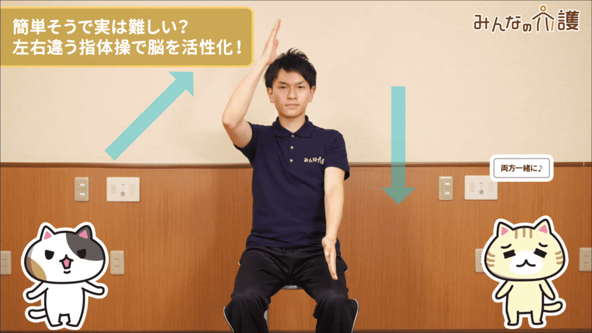 左右同時に動かしているイメージ