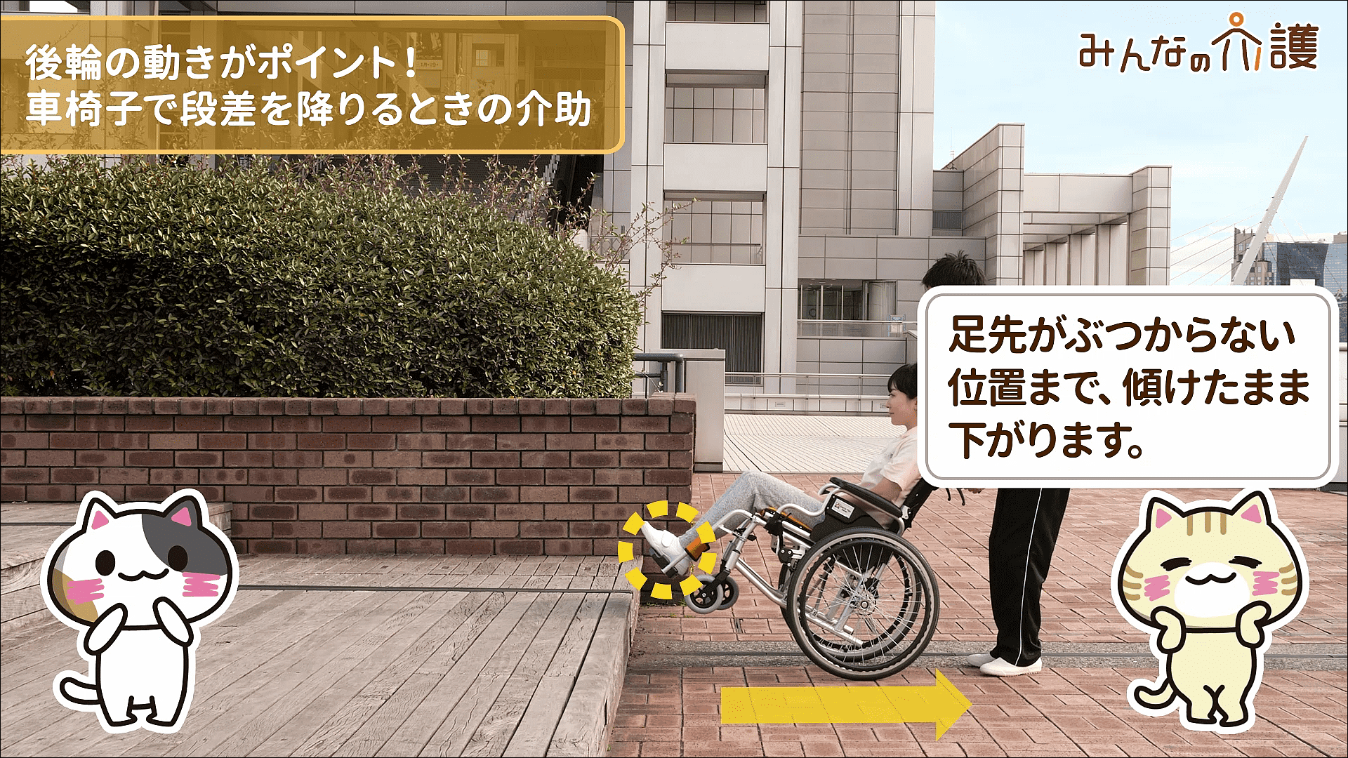 後進している様子